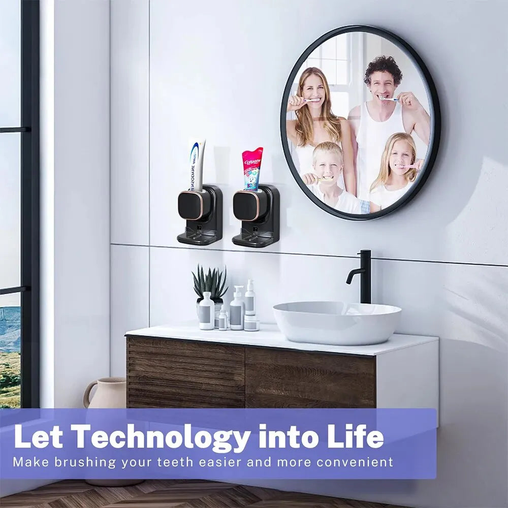 SqueezeMate – Your Essential Automated Toothpaste Dispenser!