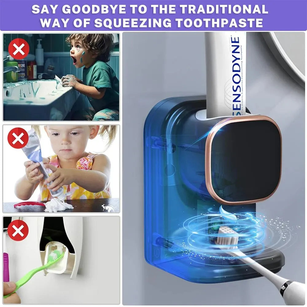 SqueezeMate – Your Essential Automated Toothpaste Dispenser!