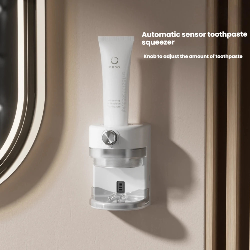 SqueezeMate – Your Essential Automated Toothpaste Dispenser!